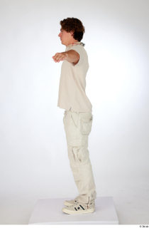 Lyle beige cargo pants beige polo t shirt beige sneakers…